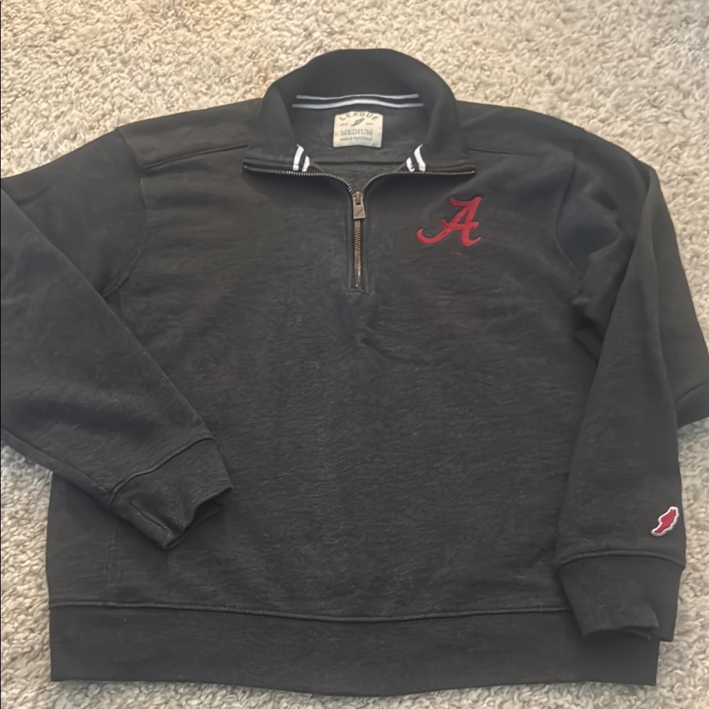 League Gray Sweatshirt with Cream Tag
